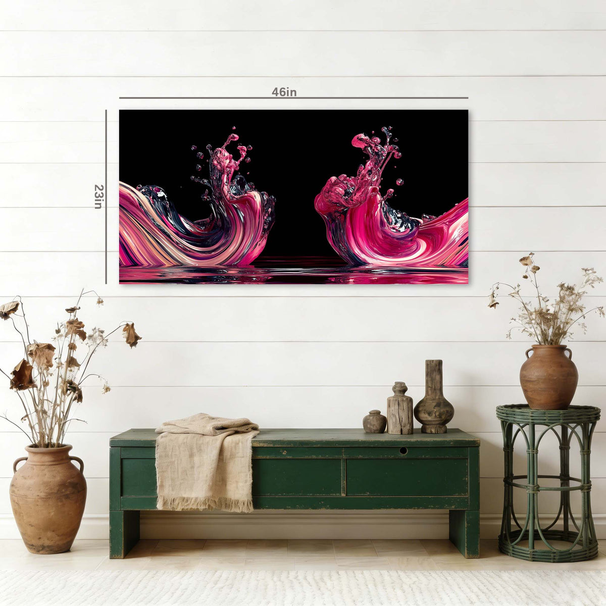 Black Black and White Abstract Wall Art Canvas Painting Prints Artwor Office Bedroom Living Room Decor