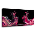 Black Black and White Abstract Wall Art Canvas Painting Prints Artwor Office Bedroom Living Room Decor
