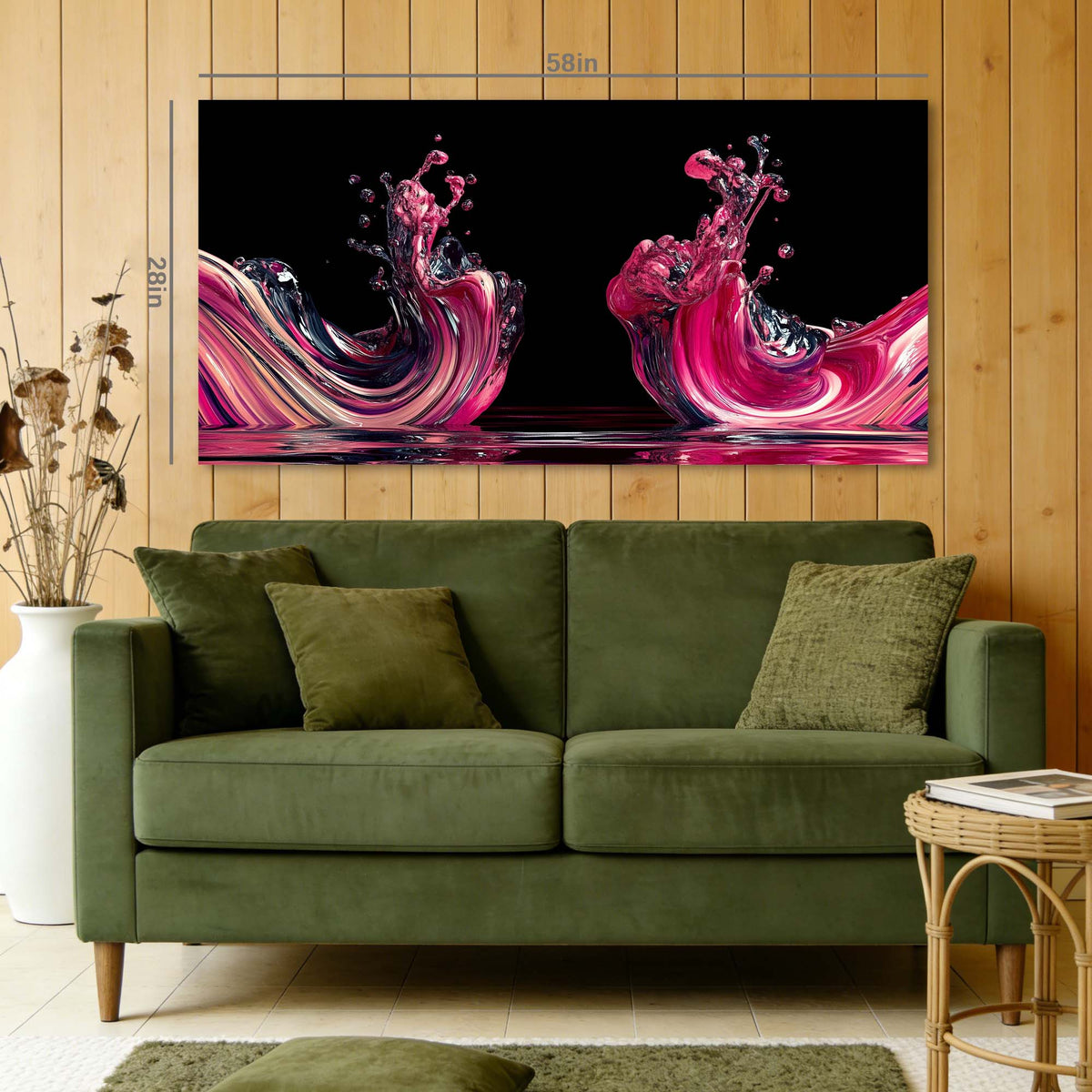 Black Black and White Abstract Wall Art Canvas Painting Prints Artwor Office Bedroom Living Room Decor