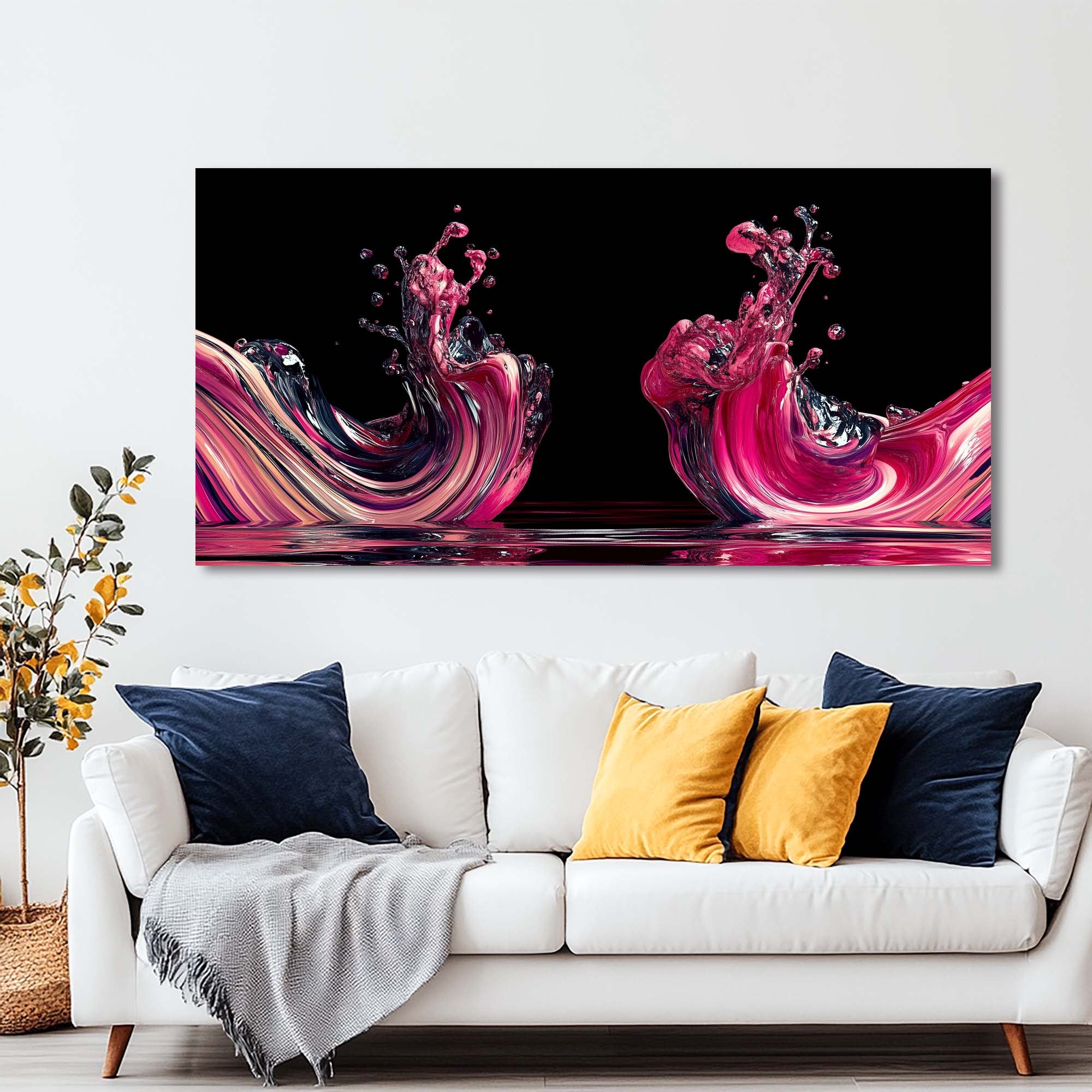 Black and White Abstract Canvas Art
