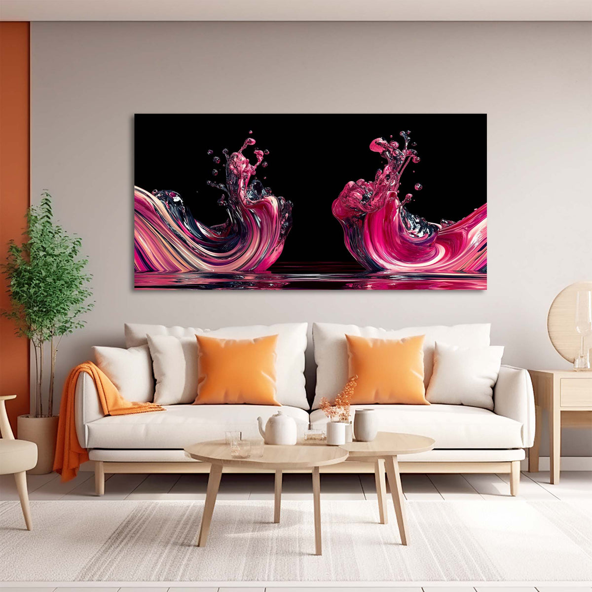 Black Black and White Abstract Wall Art Canvas Painting Prints Artwor Office Bedroom Living Room Decor