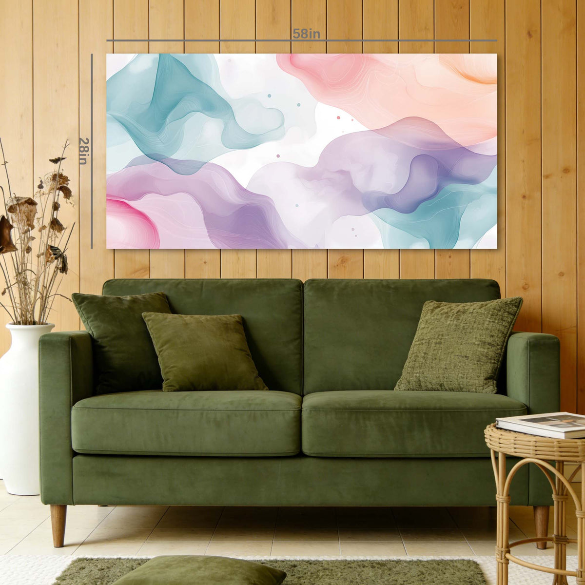 Pink Abstract Nature Wall Art Art Deco Painting Prints Canvas Artwork Living Room Family Bedroom Office Decor