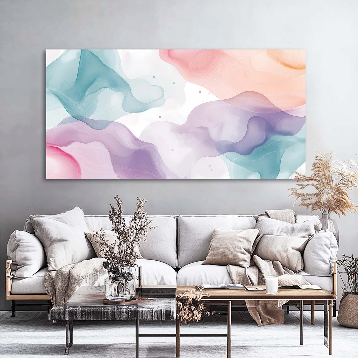 Pink Abstract Nature Wall Art Art Deco Painting Prints Canvas Artwork Living Room Family Bedroom Office Decor