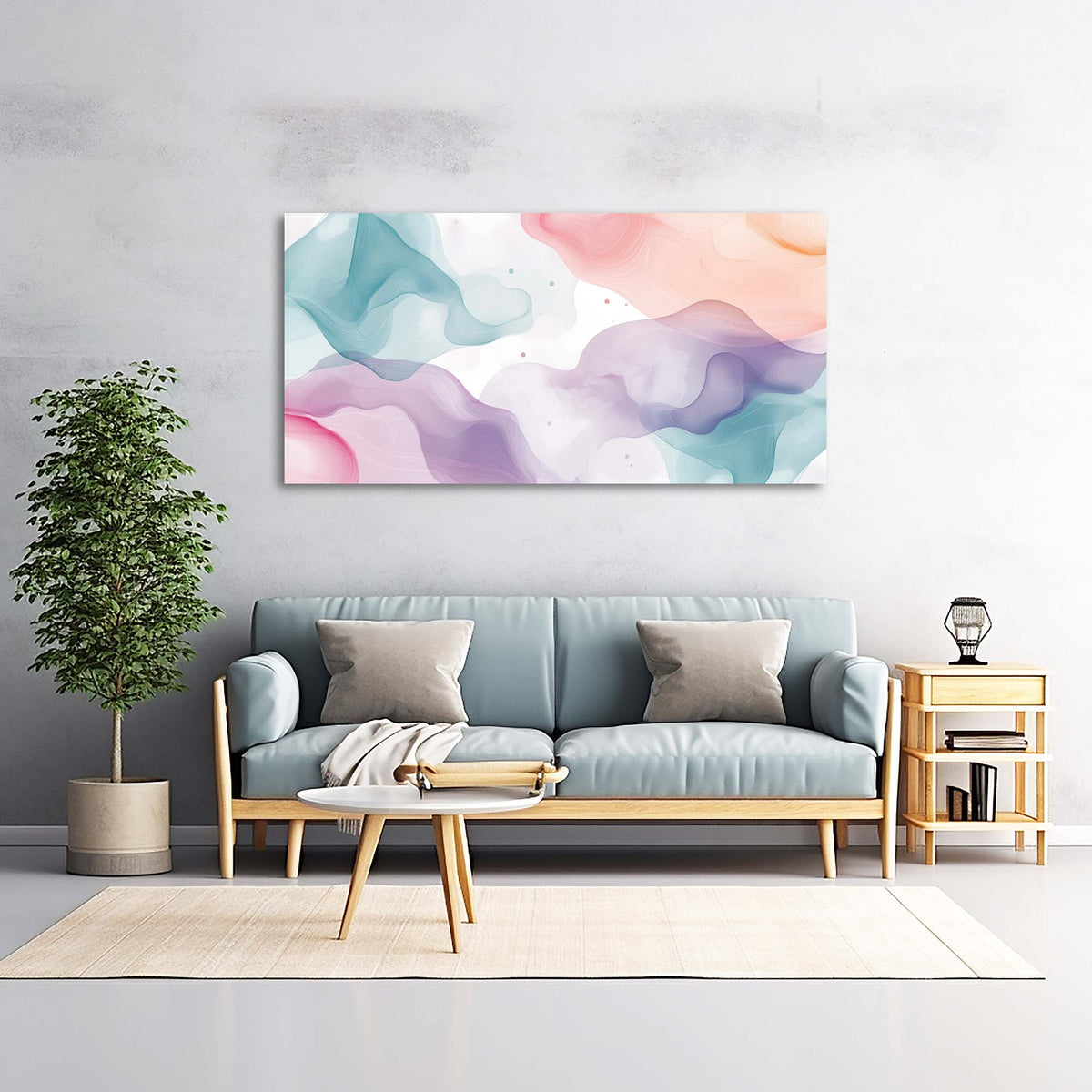 Pink Abstract Nature Wall Art Art Deco Painting Prints Canvas Artwork Living Room Family Bedroom Office Decor
