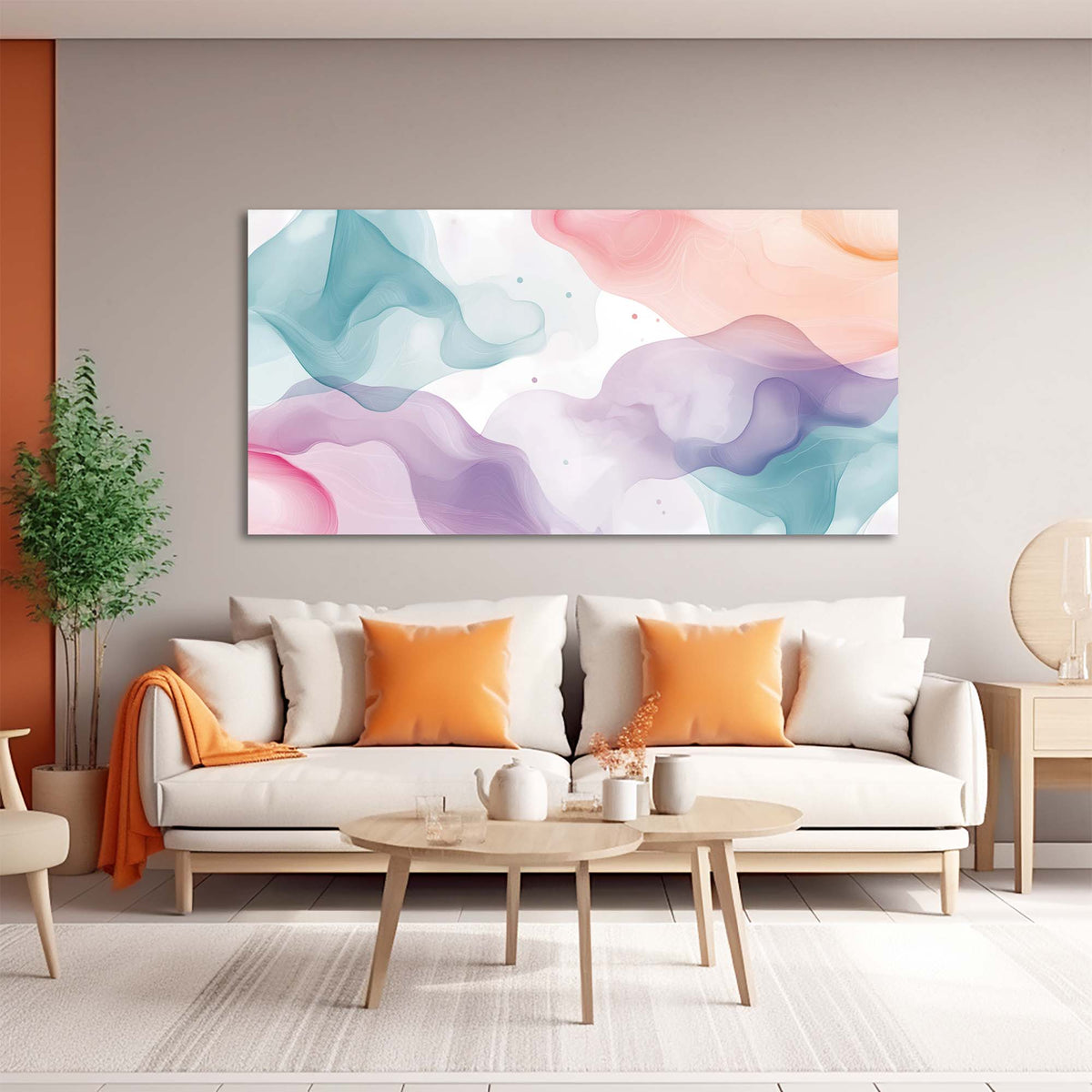 Pink Abstract Nature Wall Art Art Deco Painting Prints Canvas Artwork Living Room Family Bedroom Office Decor