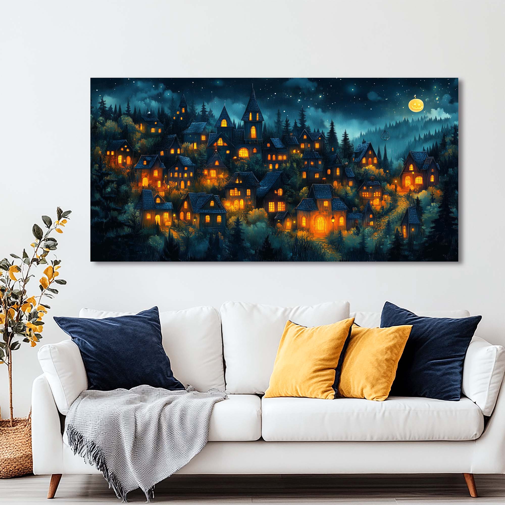 Black Nature Wall Art for Living Room Canvas Painting Prints Art Deco Artwork Office Bedroom Decor