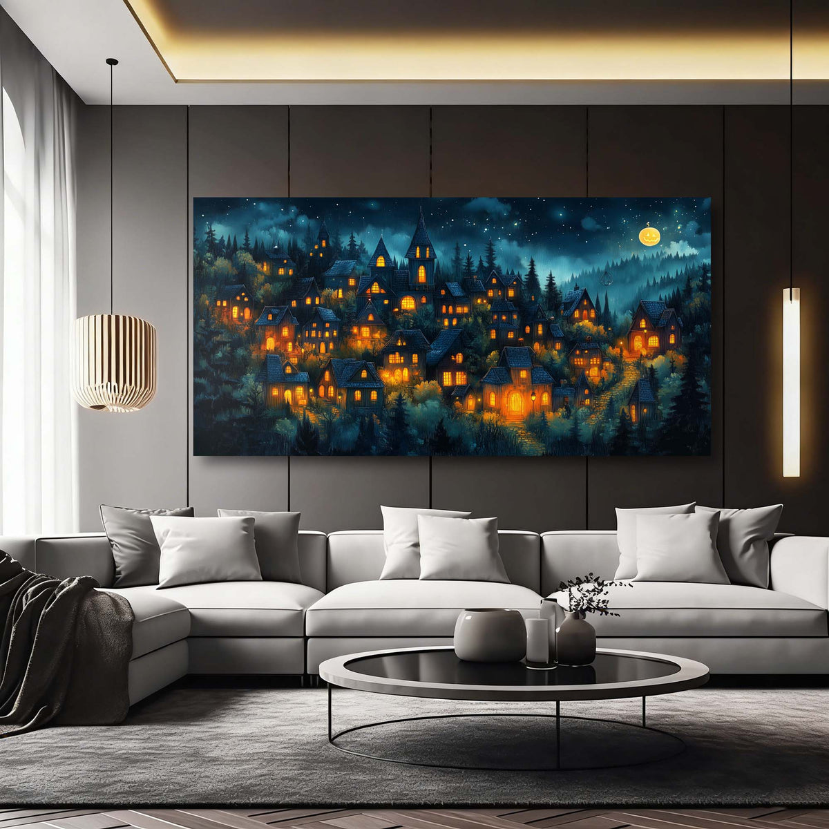 Black Nature Wall Art for Living Room Canvas Painting Prints Art Deco Artwork Office Bedroom Decor