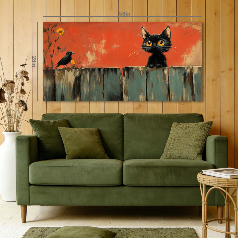Orange Black and White Abstract Wall Art for Living Room Canvas Painting Prints Artwork Family Bedroom Office Decor