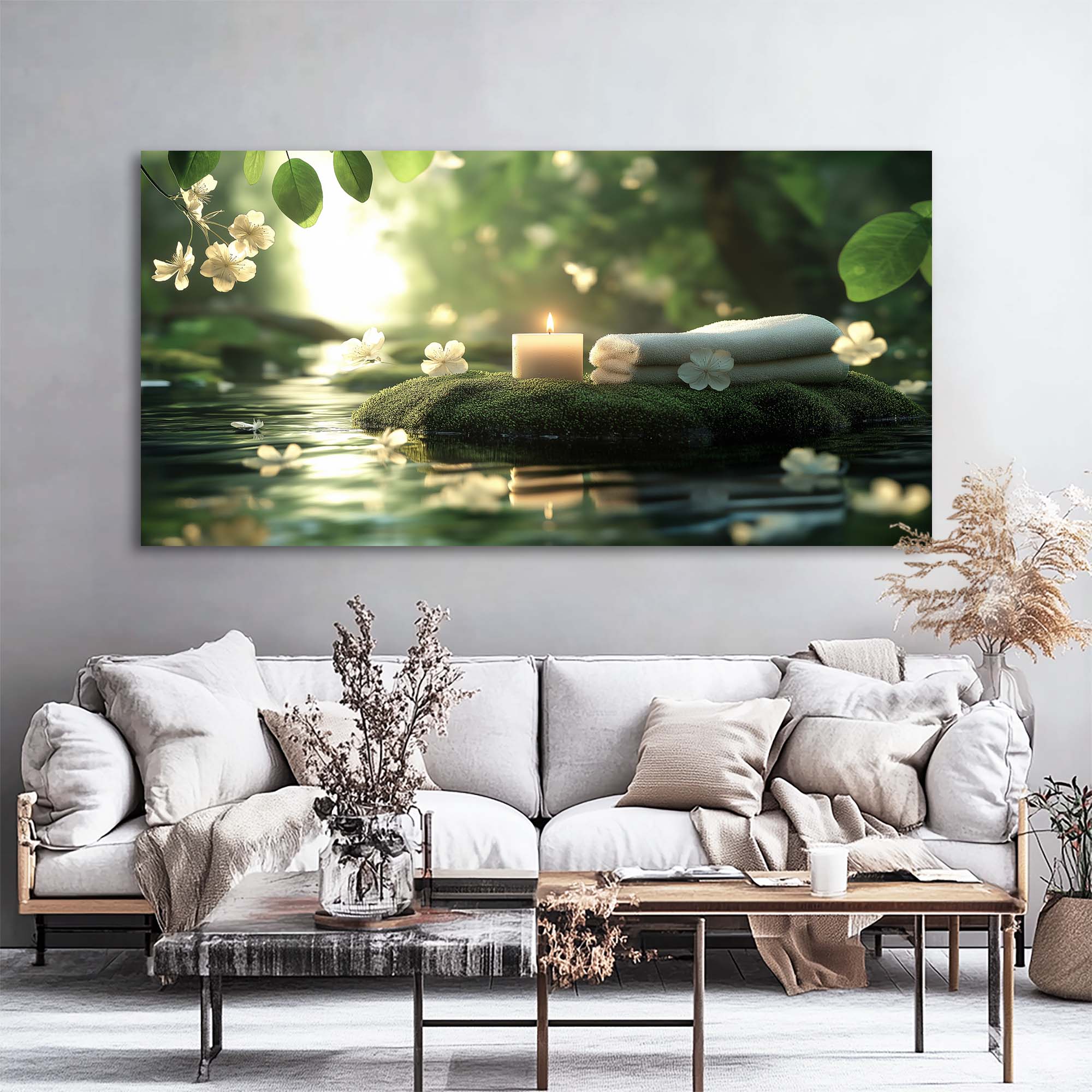 Beige Wildlife Nature Wall Art Art Deco Painting Prints Canvas Artwork Living Room Family Bedroom Office Decor
