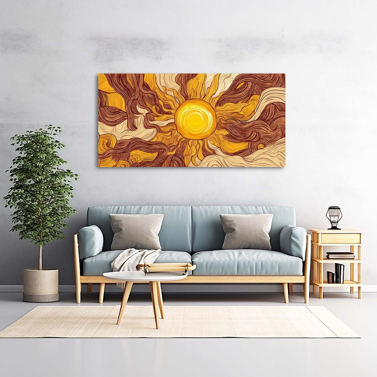 Brown Black and White Abstract Wall Art Modern Canvas Painting Prints Artwork Office Hallway Bedroom Living Room Decor