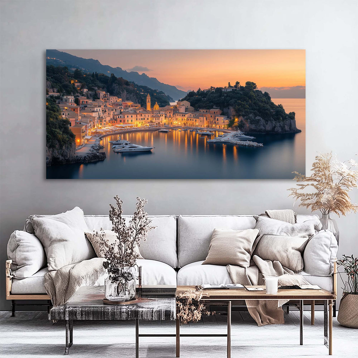 Blue Nature Wall Art for Living Room Canvas Painting Prints Art Deco Artwork Office Bedroom Decor