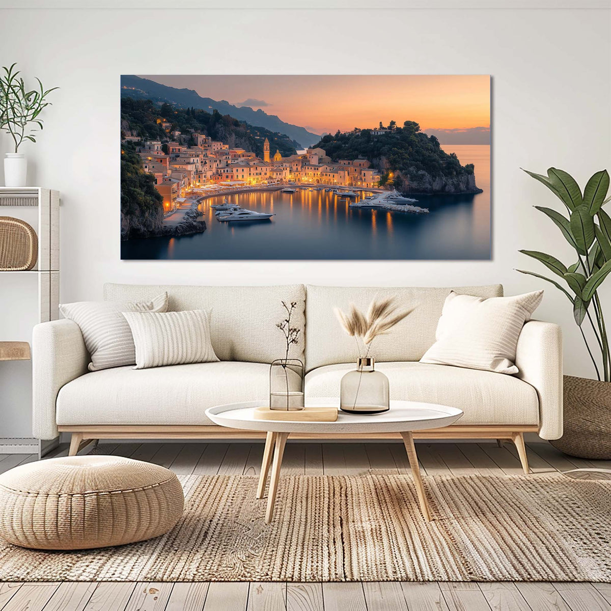 Blue Nature Wall Art for Living Room Canvas Painting Prints Art Deco Artwork Office Bedroom Decor