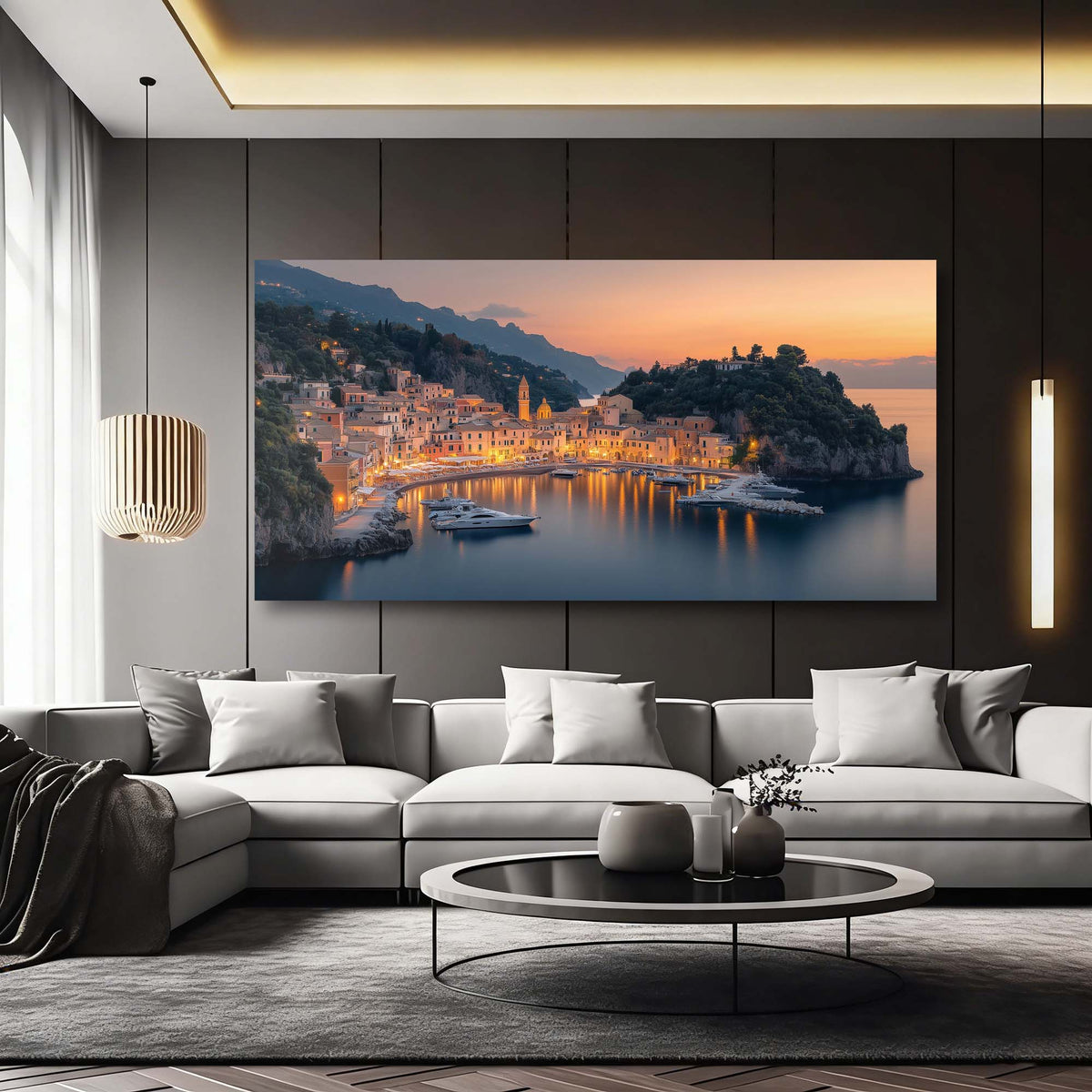 Blue Nature Wall Art for Living Room Canvas Painting Prints Art Deco Artwork Office Bedroom Decor
