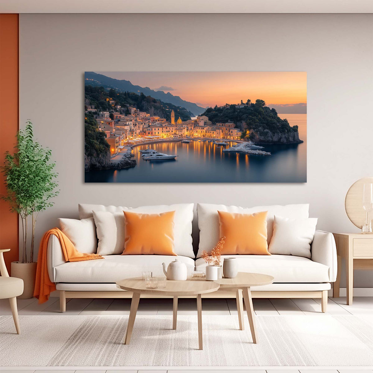Blue Nature Wall Art for Living Room Canvas Painting Prints Art Deco Artwork Office Bedroom Decor