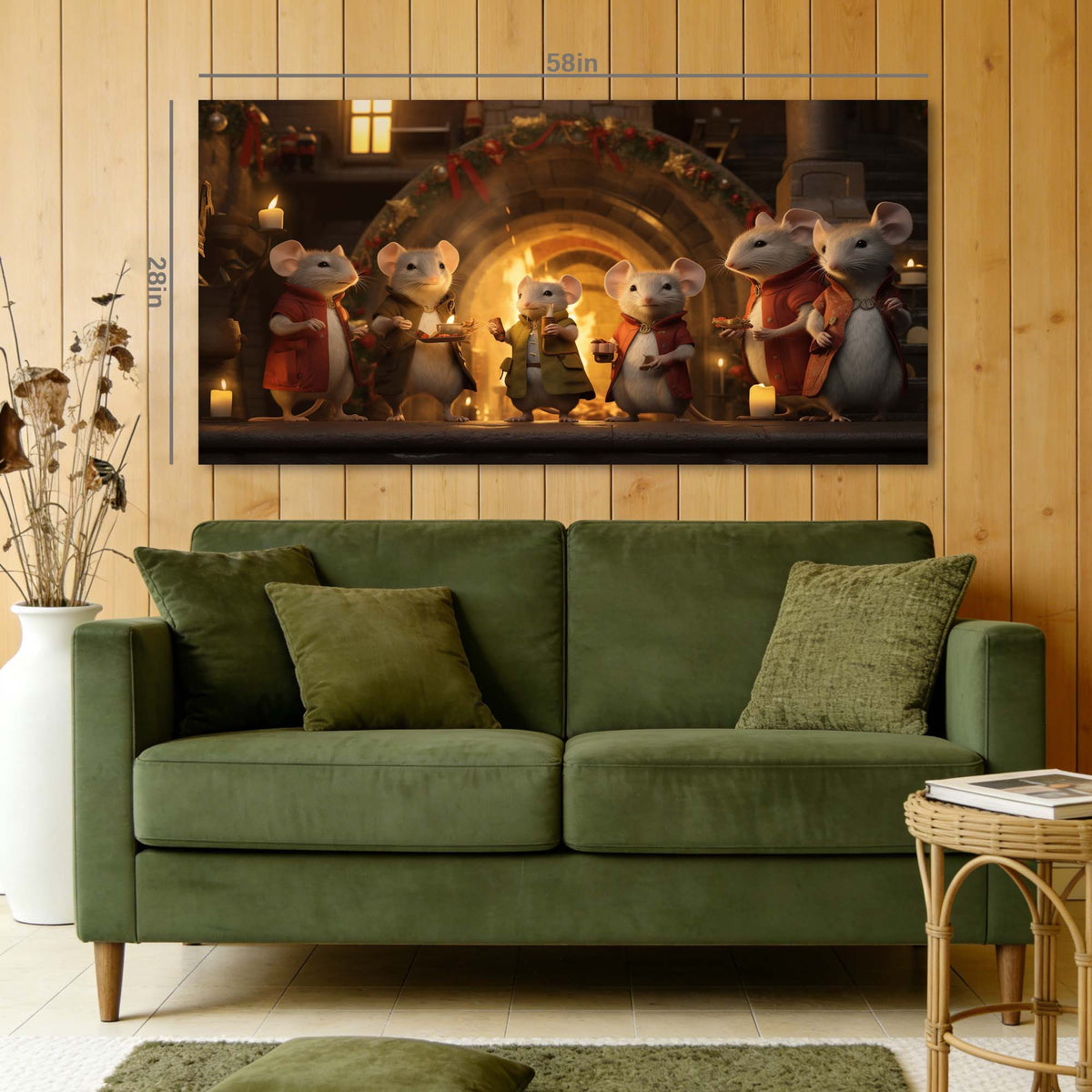 Red Fantasy Fairytale Wall Art Canvas Painting Prints Artwor Office Bedroom Living Room Decor