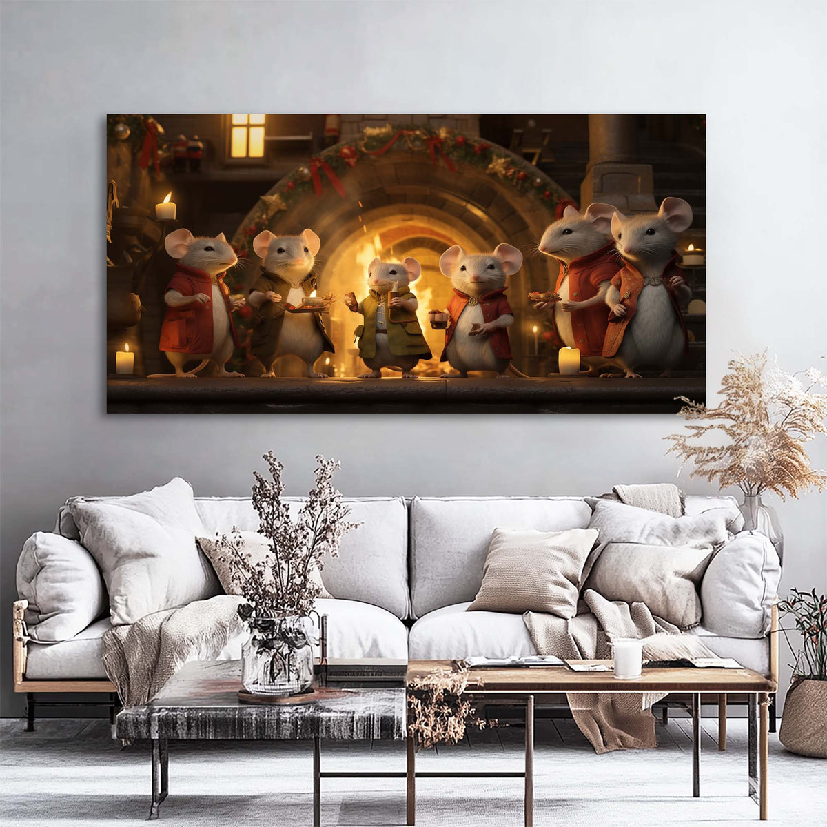 Red Fantasy Fairytale Wall Art Canvas Painting Prints Artwor Office Bedroom Living Room Decor