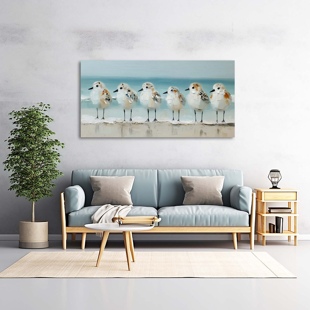 Blue Black and White Abstract Wall Art Art Deco Painting Prints Canvas Artwork Living Room Family Bedroom Office Decor