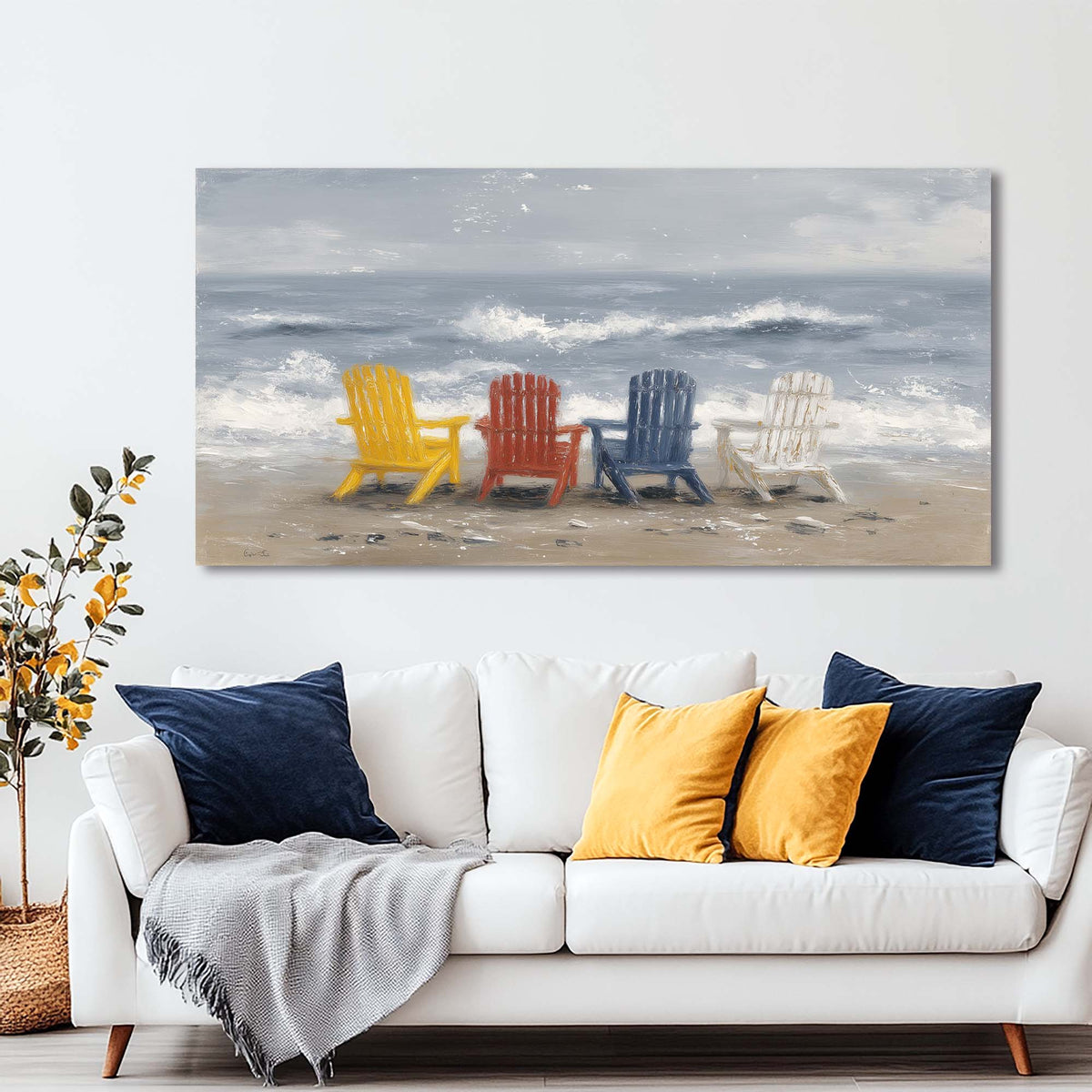 Blue Wildlife Nature Wall Art Modern Canvas Painting Prints Artwork Office Hallway Bedroom Living Room Decor