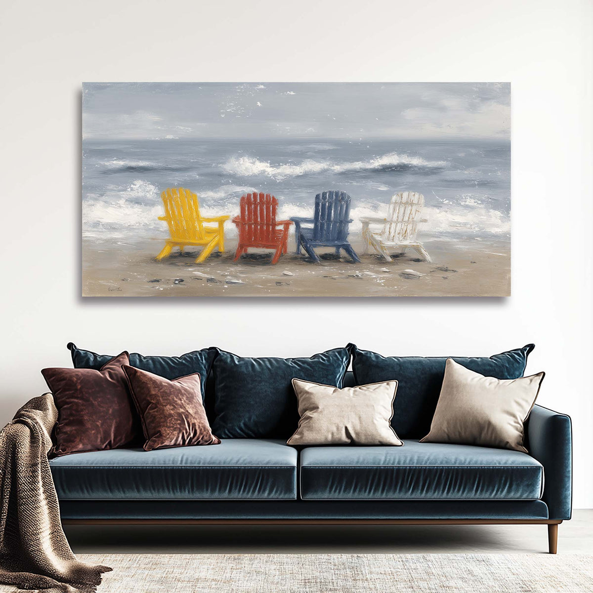 Blue Wildlife Nature Wall Art Modern Canvas Painting Prints Artwork Office Hallway Bedroom Living Room Decor