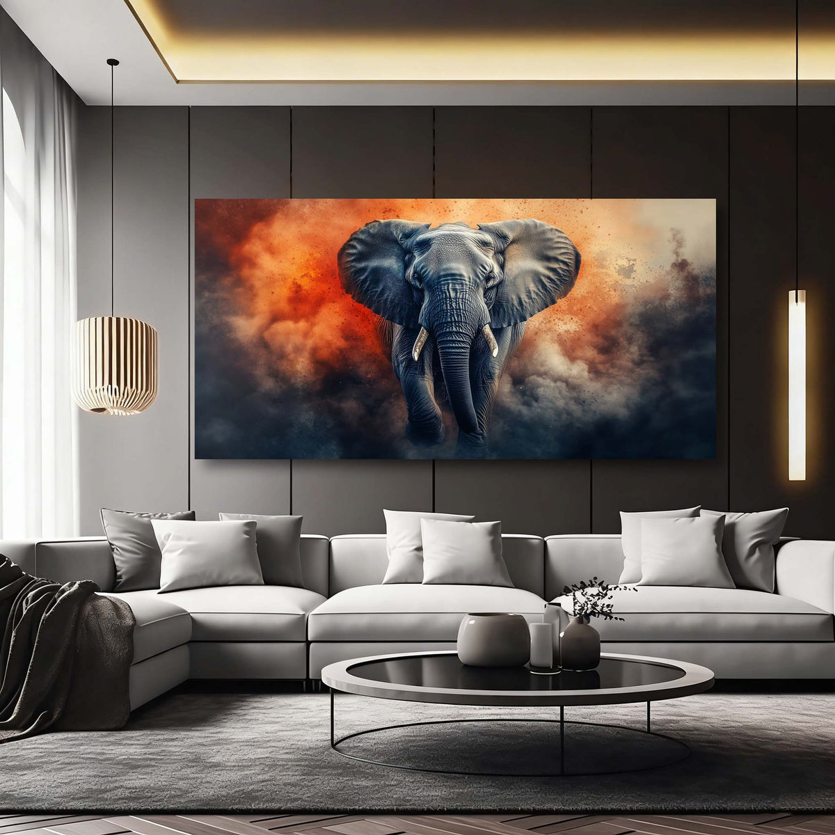 Black Mysterious Horror Wall Art Modern Canvas Painting Prints Artwork Office Hallway Bedroom Living Room Decor