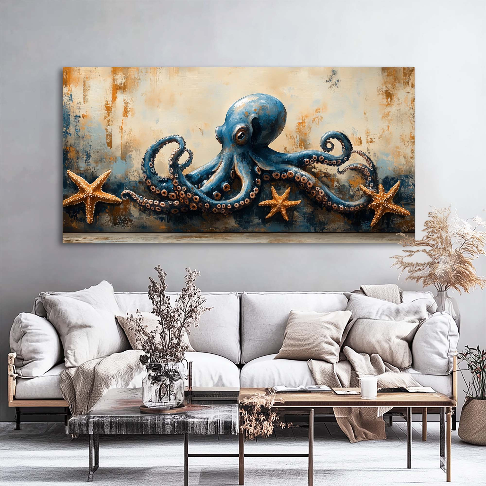 Beige Retro Nature Canvas Wall Art