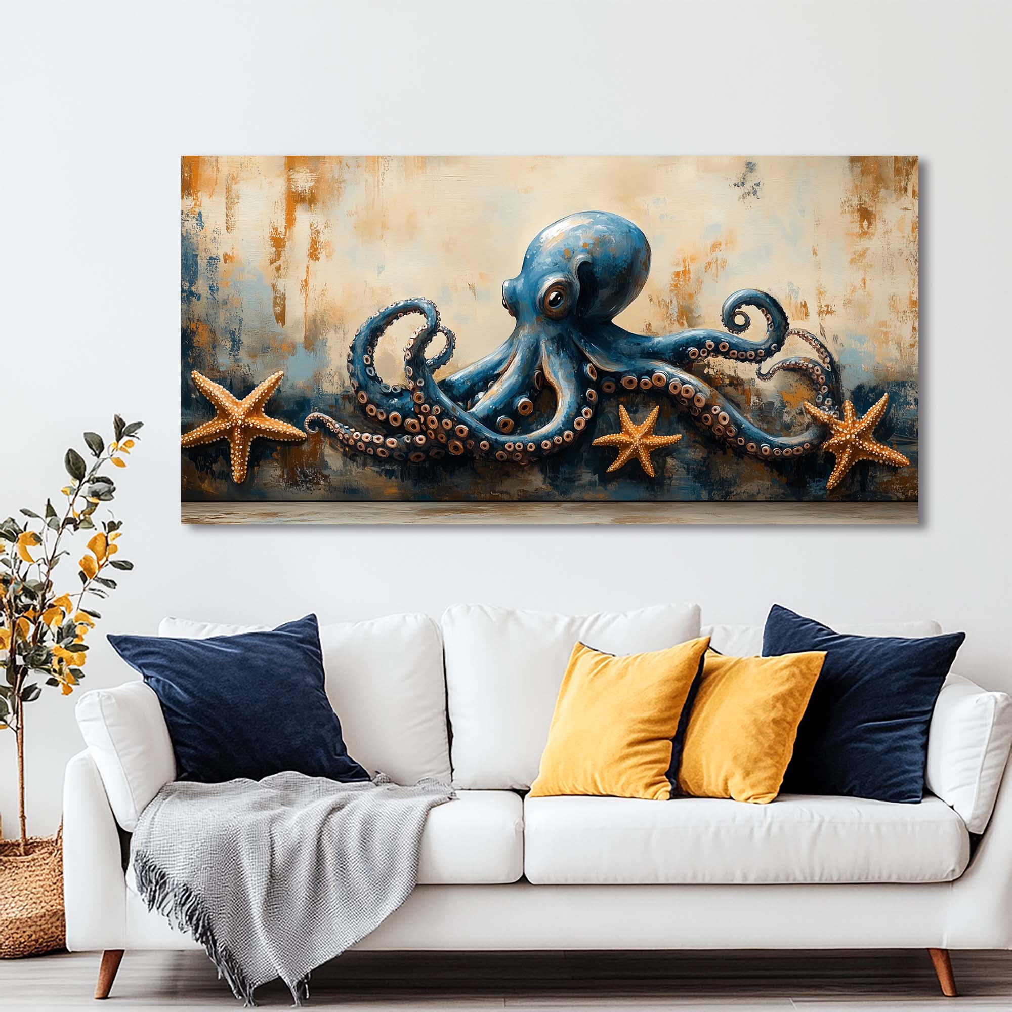 Beige Retro Nature Canvas Wall Art