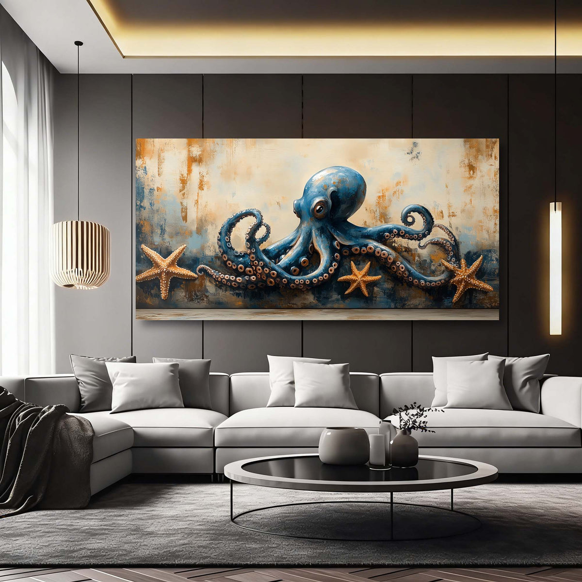 Beige Retro Nature Wall Art for Living Room Canvas Painting Prints Artwork Family Bedroom Office Decor