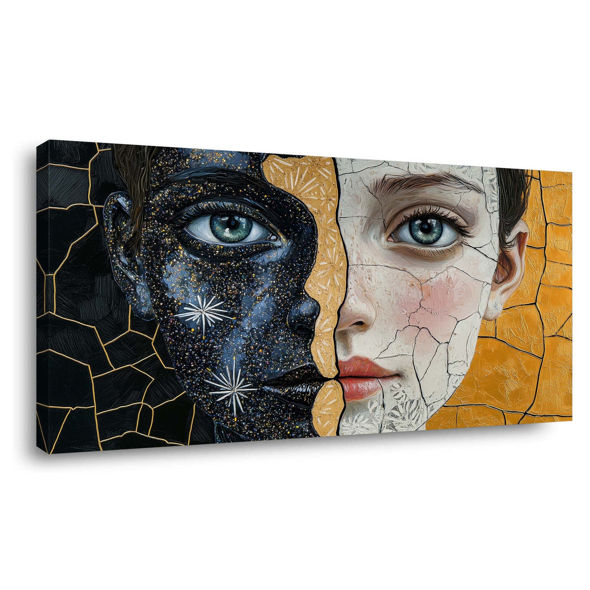 Yellow Mysterious Horror Wall Art for Living Room Canvas Painting Prints Artwork Family Bedroom Office Decor