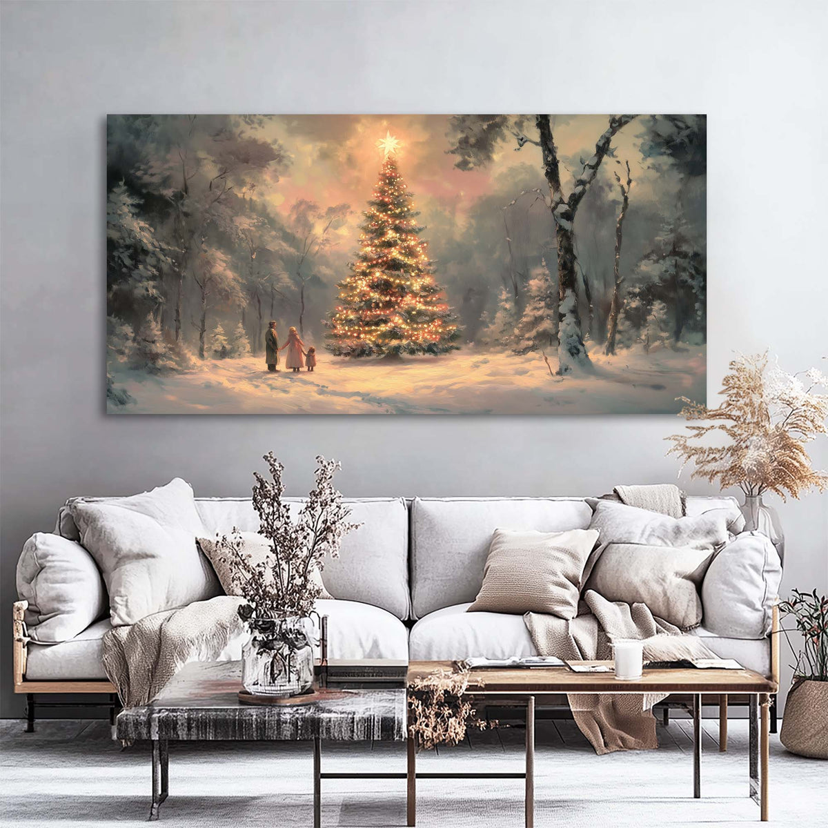 White Wildlife Nature Canvas Wall Art for Living Room Prints Artwork Bedroom Office Decor