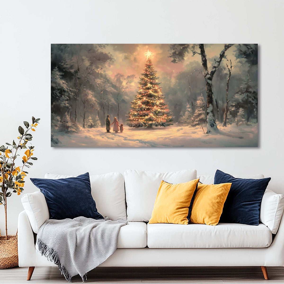 White Wildlife Nature Canvas Wall Art for Living Room Prints Artwork Bedroom Office Decor