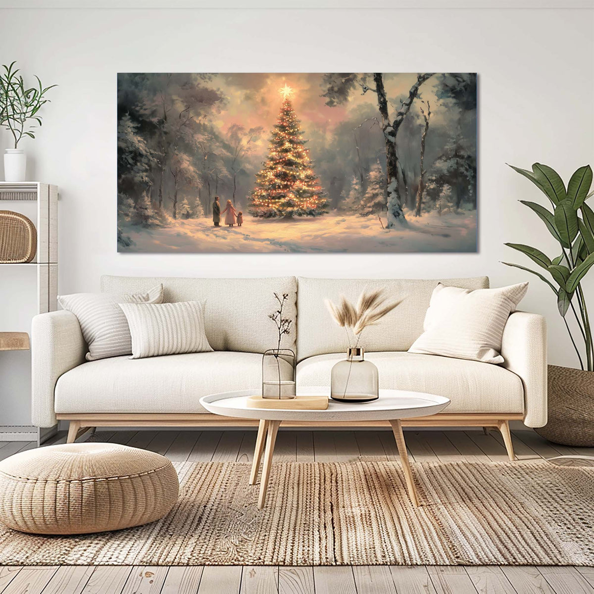 White Wildlife Nature Canvas Wall Art for Living Room Prints Artwork Bedroom Office Decor