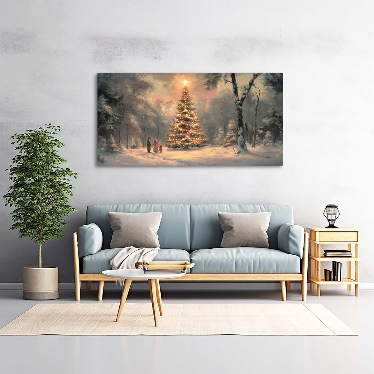 White Wildlife Nature Canvas Wall Art for Living Room Prints Artwork Bedroom Office Decor