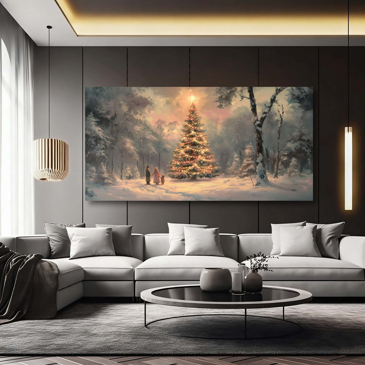 White Wildlife Nature Canvas Wall Art for Living Room Prints Artwork Bedroom Office Decor