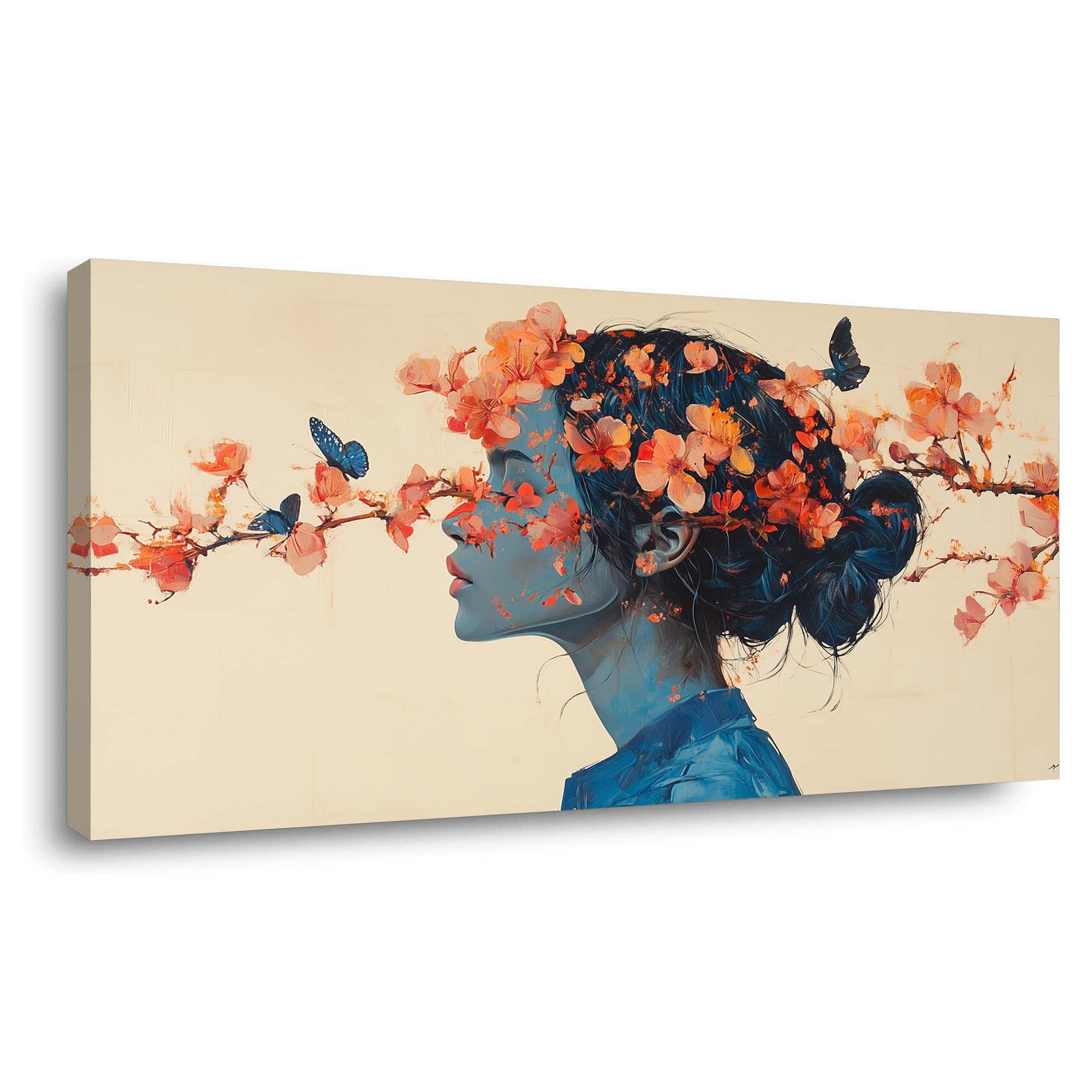 Beige nature canvas wall art