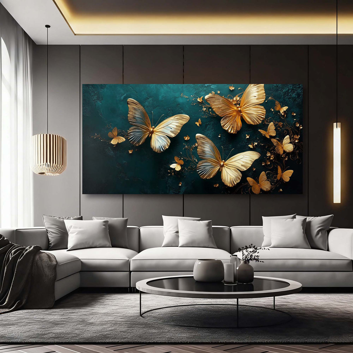 Brown Black and White Abstract Wall Art Modern Canvas Painting Prints Artwork Office Hallway Bedroom Living Room Decor