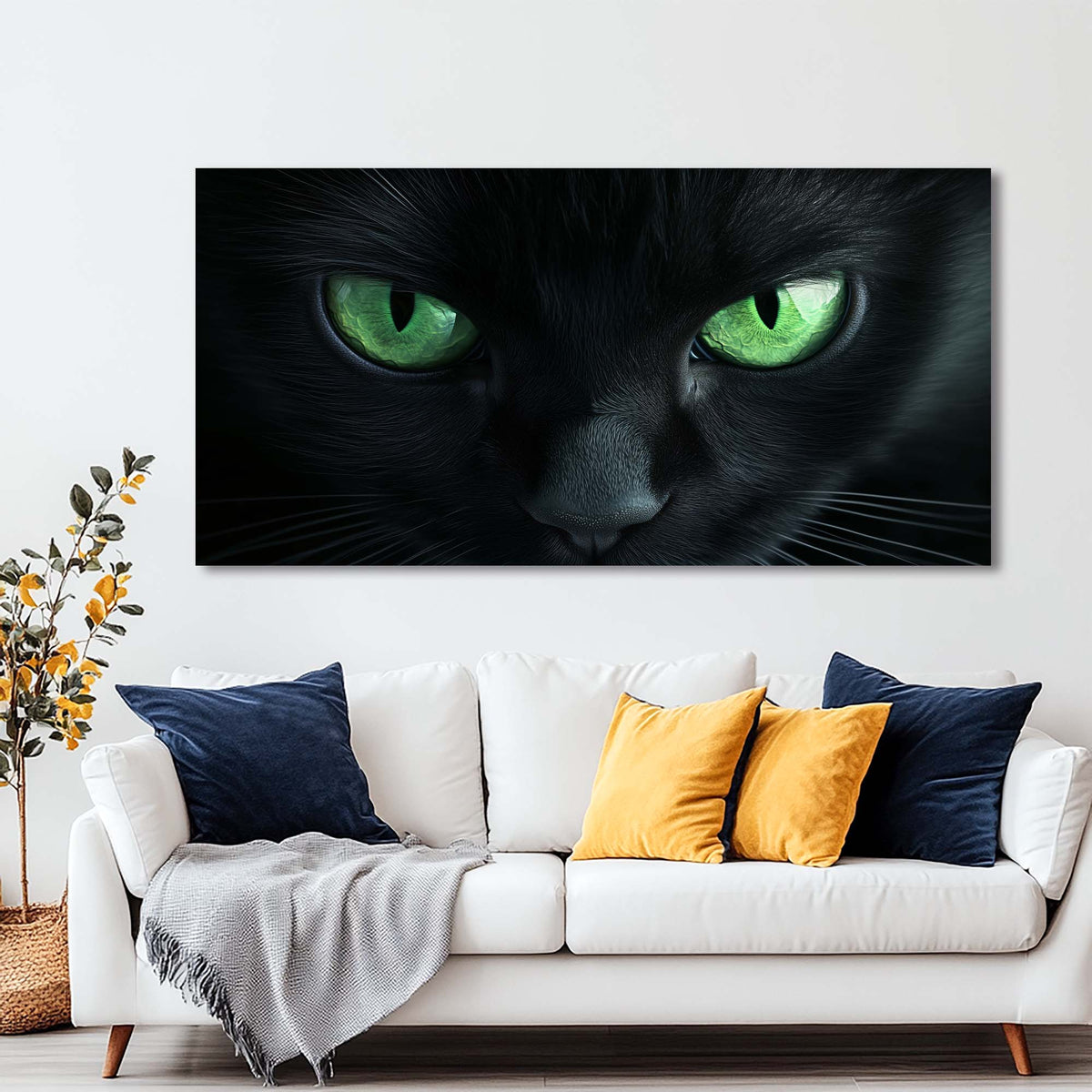 White Mysterious Horror Wall Art for Living Room Canvas Painting Prints Artwork Family Bedroom Office Decor