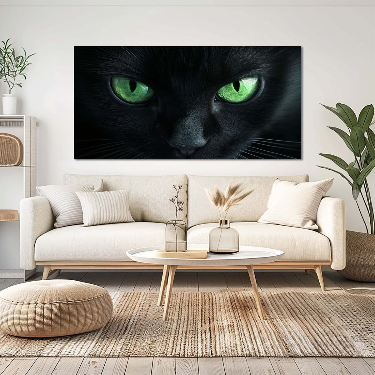 White Mysterious Horror Wall Art for Living Room Canvas Painting Prints Artwork Family Bedroom Office Decor