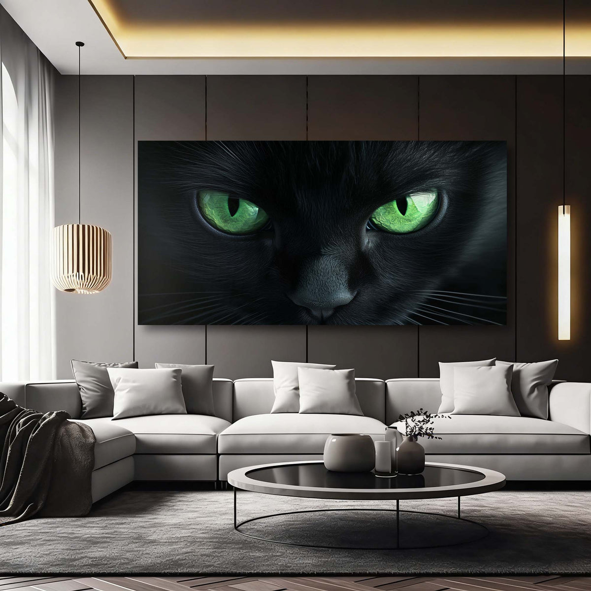 White Mysterious Horror Wall Art for Living Room Canvas Painting Prints Artwork Family Bedroom Office Decor