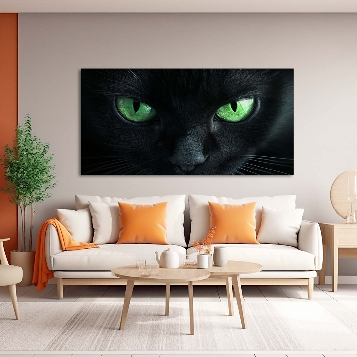 White Mysterious Horror Wall Art for Living Room Canvas Painting Prints Artwork Family Bedroom Office Decor