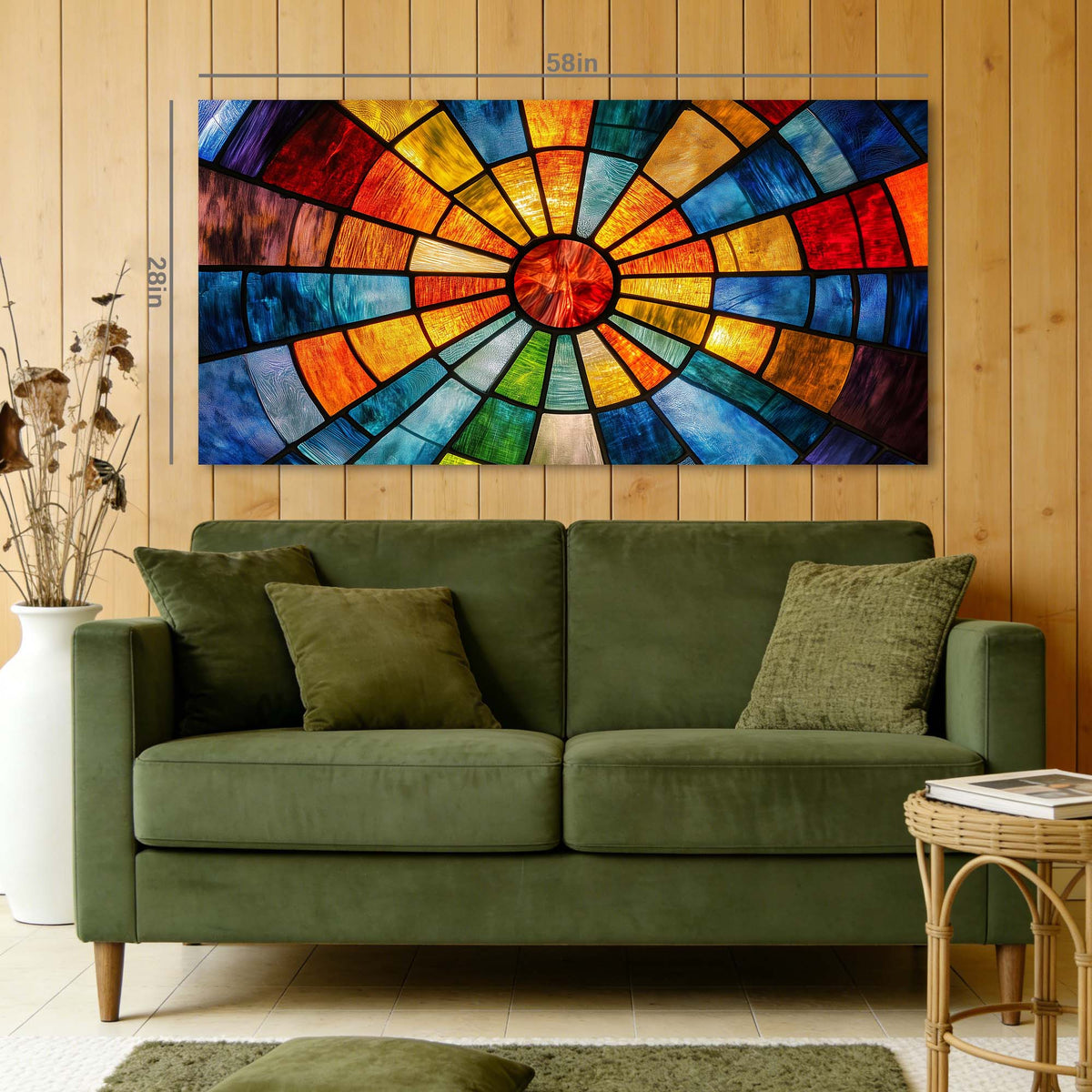 Orange Abstract Wall Art for Living Room Canvas Painting Prints Art Deco Artwork Office Bedroom Decor