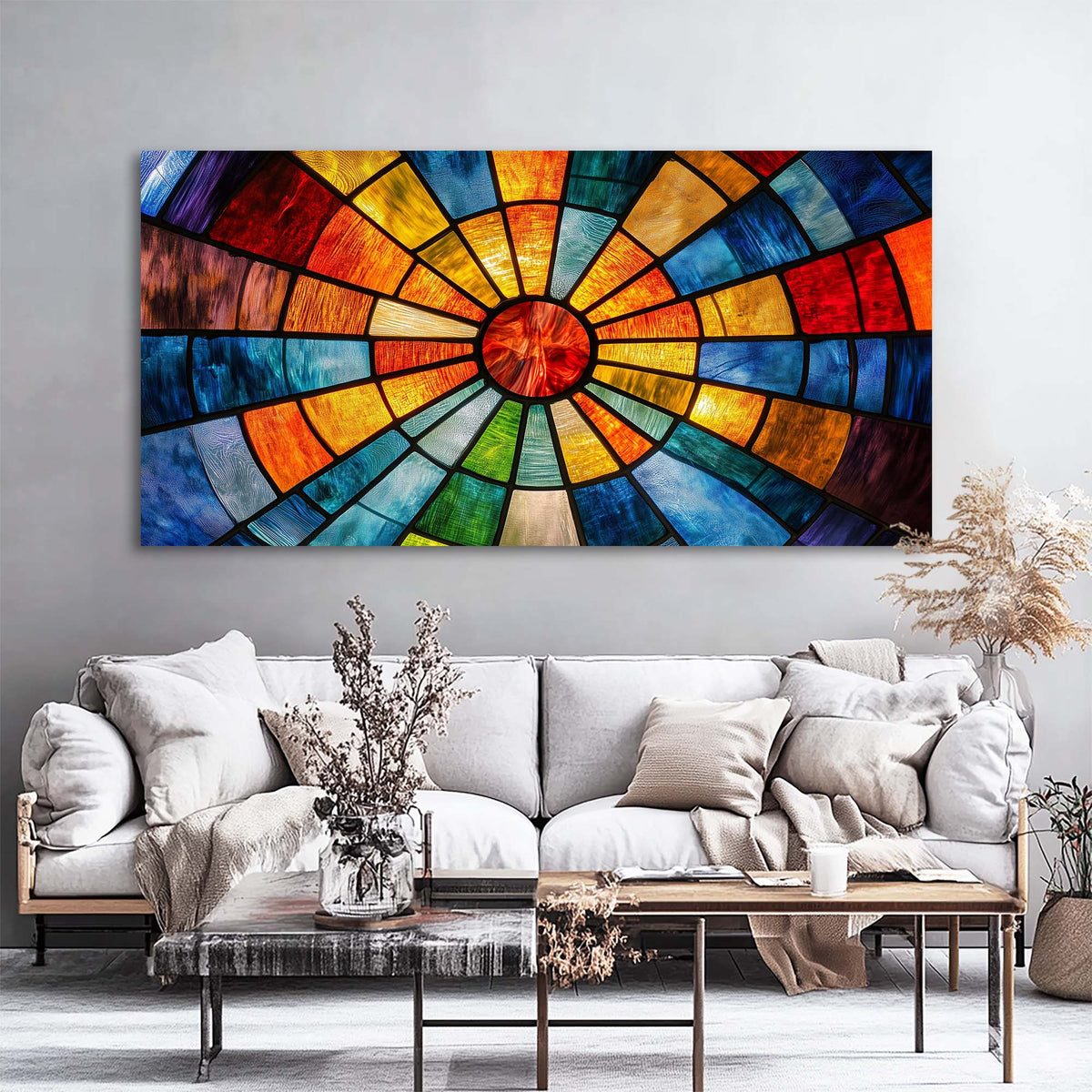 Orange Abstract Wall Art for Living Room Canvas Painting Prints Art Deco Artwork Office Bedroom Decor