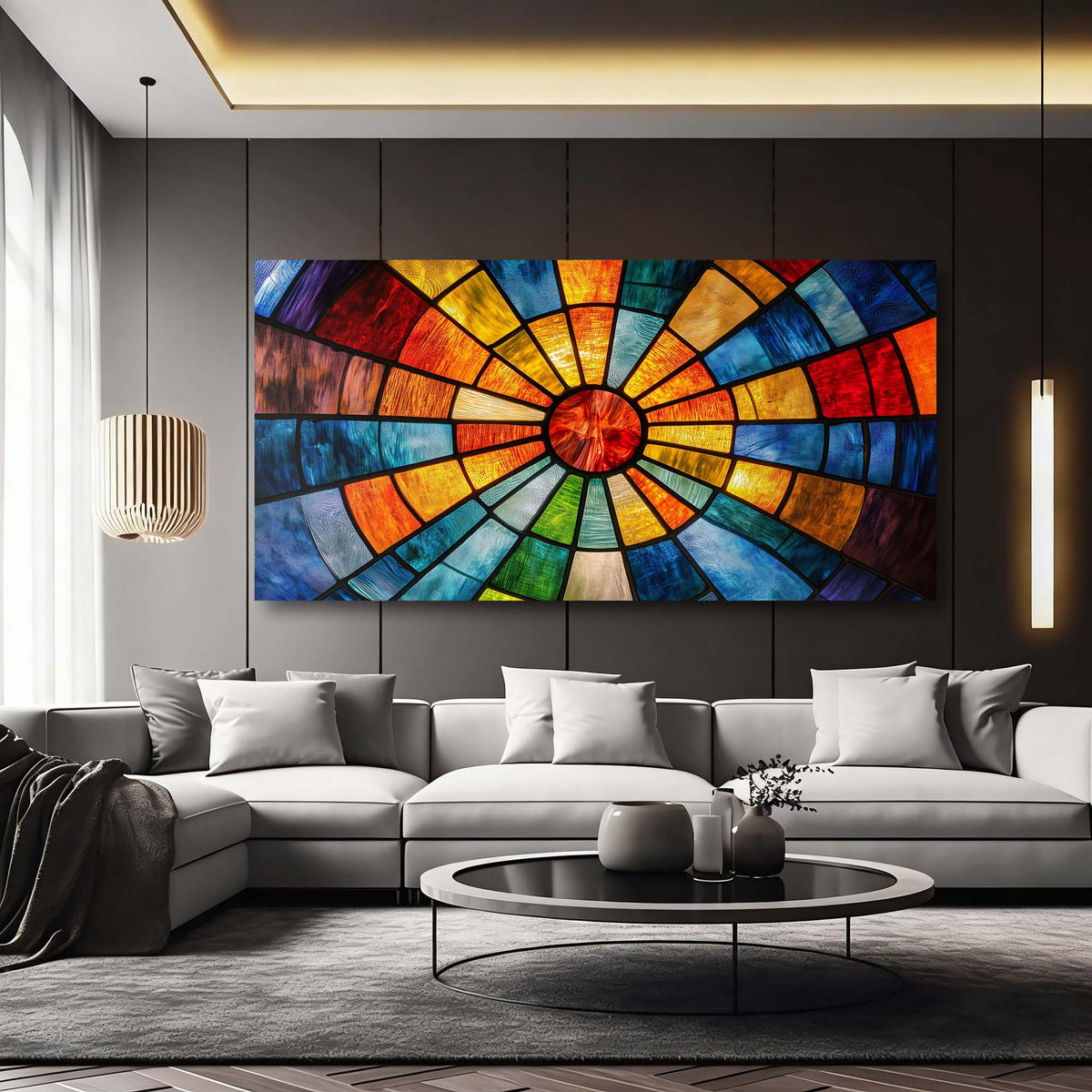 Orange Abstract Wall Art for Living Room Canvas Painting Prints Art Deco Artwork Office Bedroom Decor