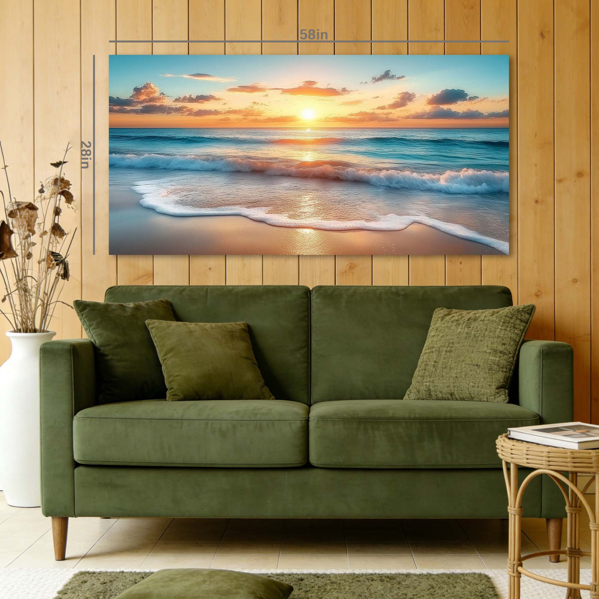 Blue Wildlife Nature Canvas Wall Art for Living Room Prints Artwork Bedroom Office Decor