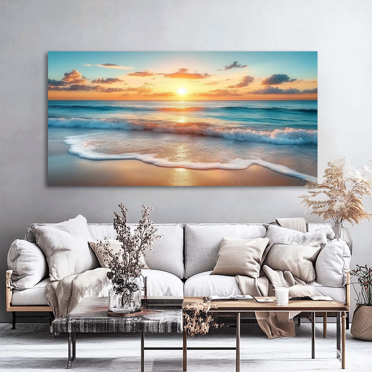 Blue Wildlife Nature Canvas Wall Art for Living Room Prints Artwork Bedroom Office Decor