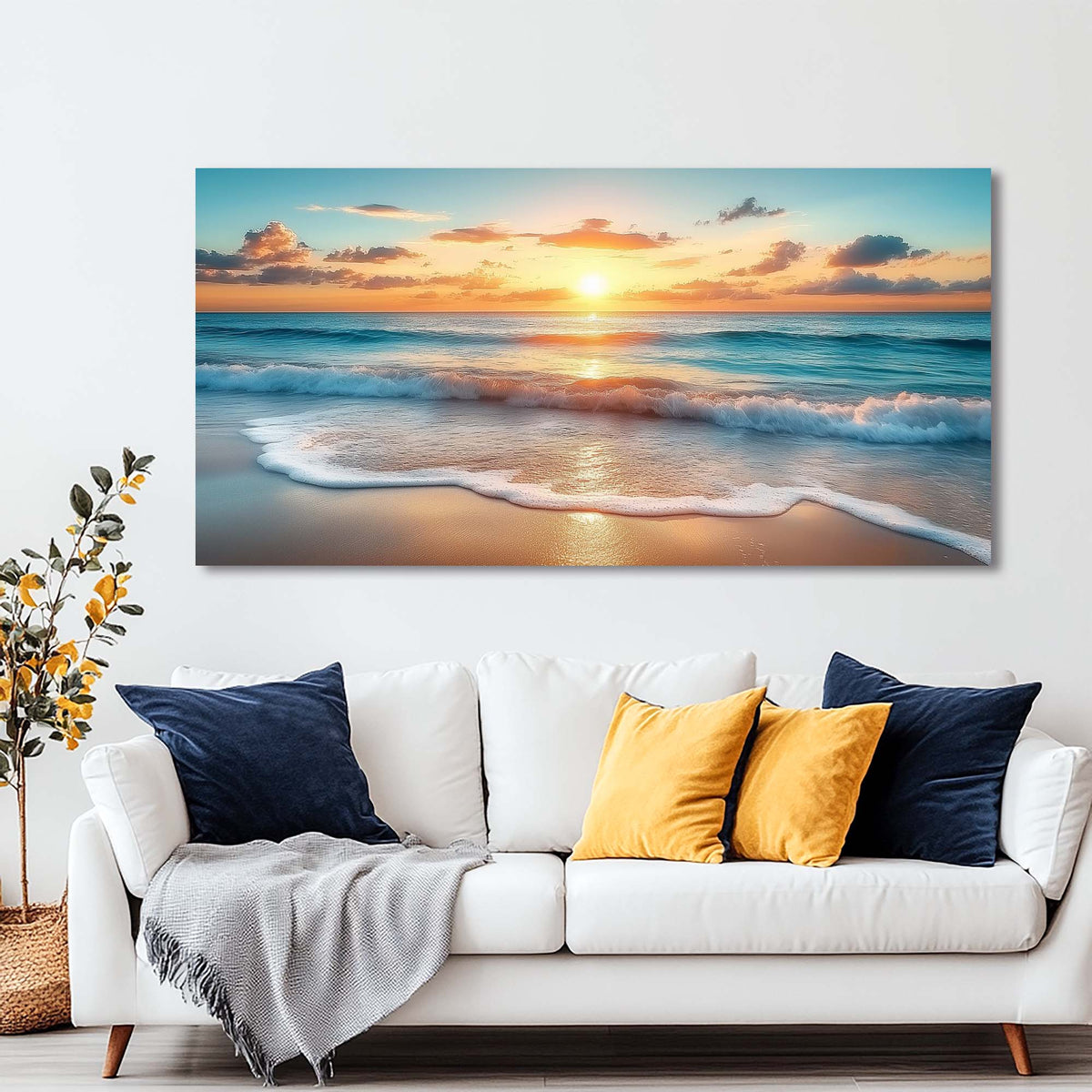 Blue Wildlife Nature Canvas Wall Art for Living Room Prints Artwork Bedroom Office Decor