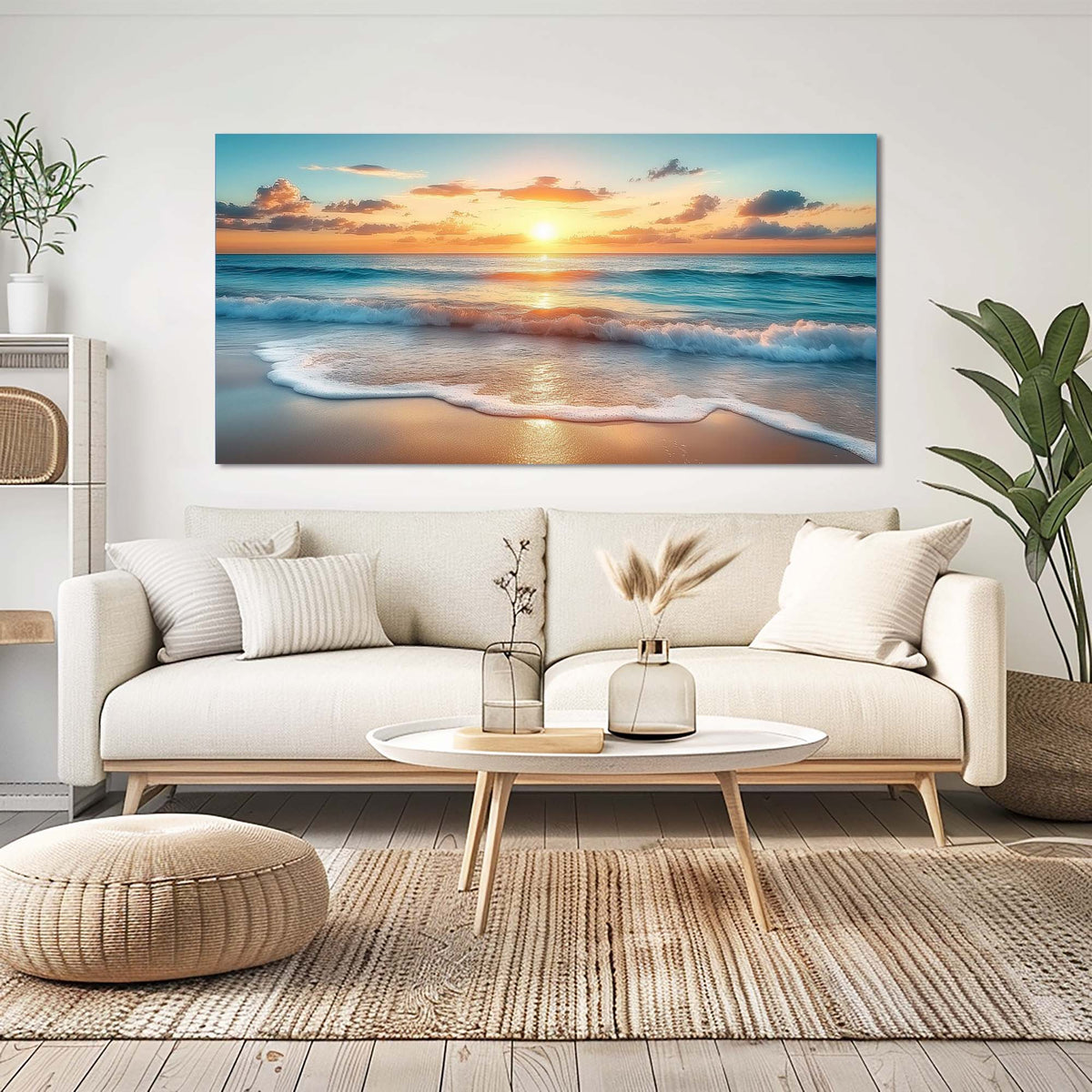 Blue Wildlife Nature Canvas Wall Art for Living Room Prints Artwork Bedroom Office Decor