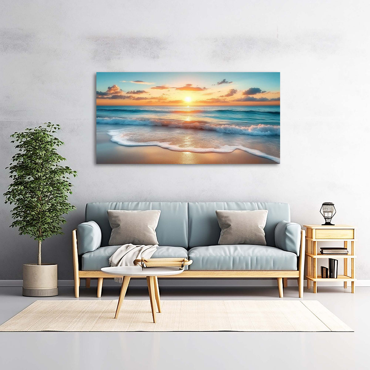Blue Wildlife Nature Canvas Wall Art for Living Room Prints Artwork Bedroom Office Decor