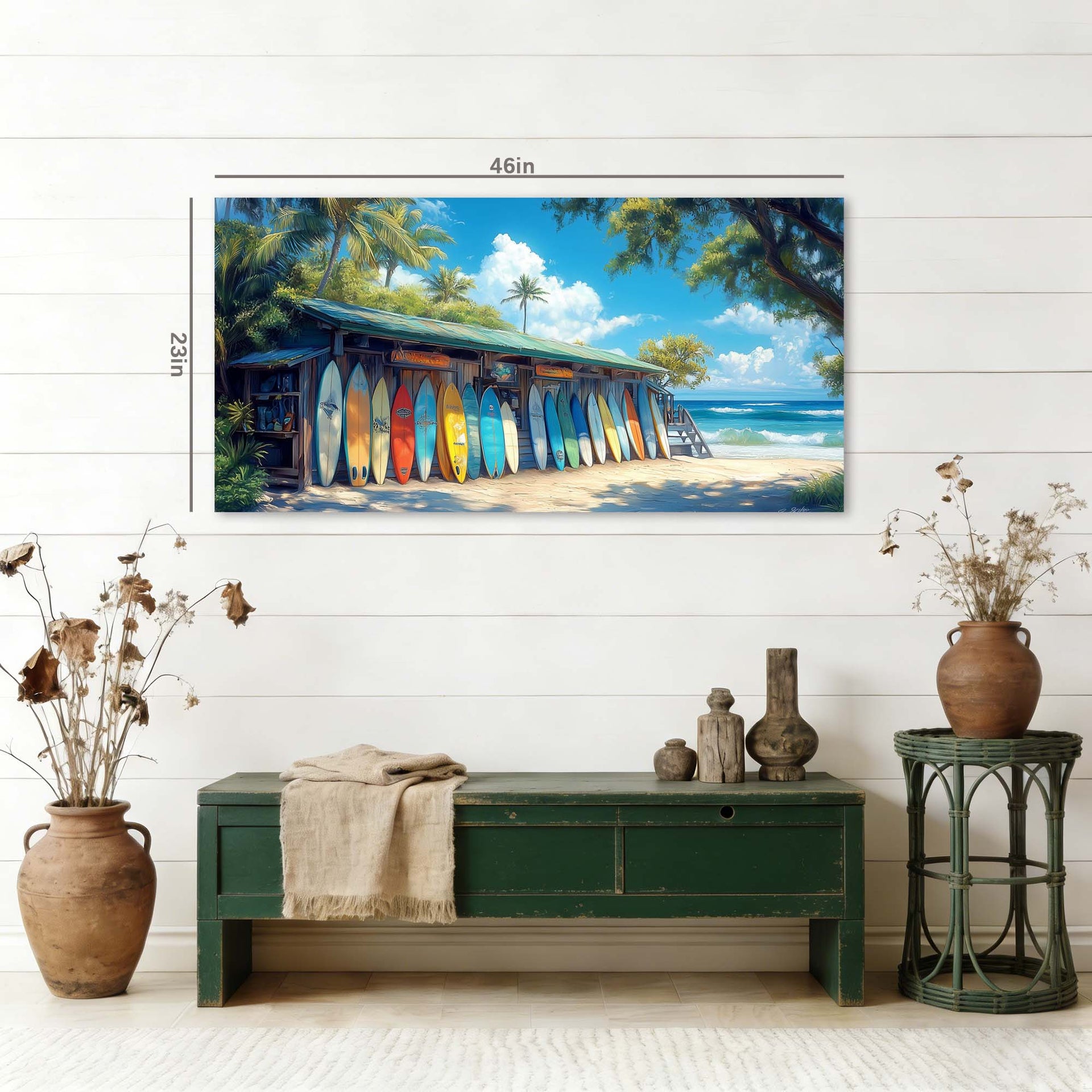 Yellow Tropical Nature Wall Art for Living Room Canvas Painting Prints Artwork Family Bedroom Office Decor