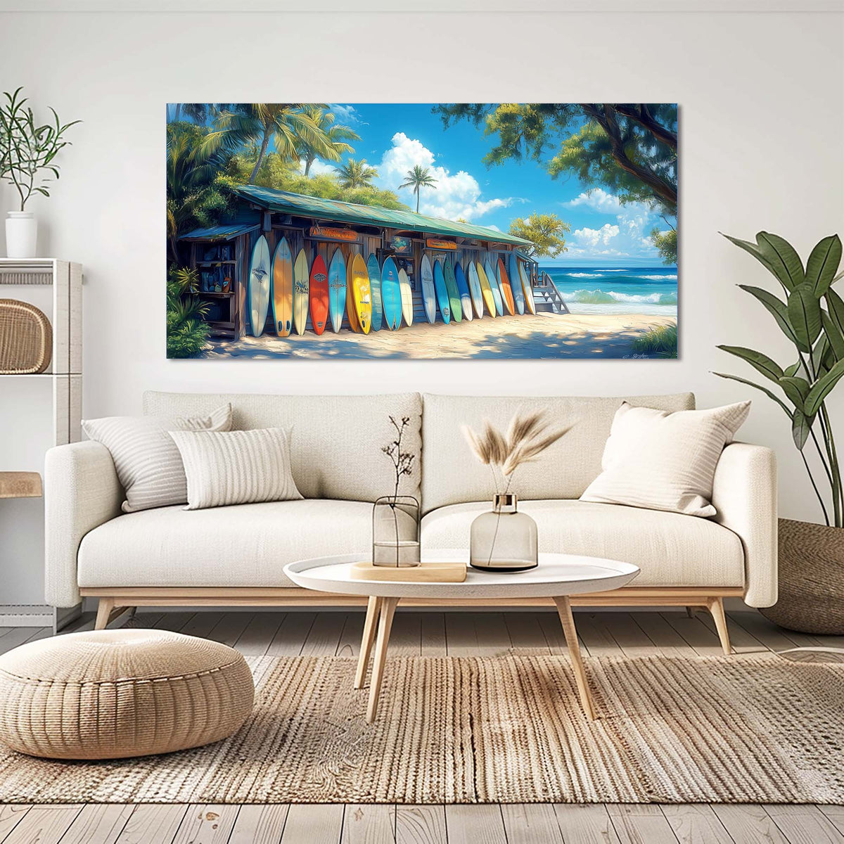 Yellow Tropical Nature Wall Art for Living Room Canvas Painting Prints Artwork Family Bedroom Office Decor