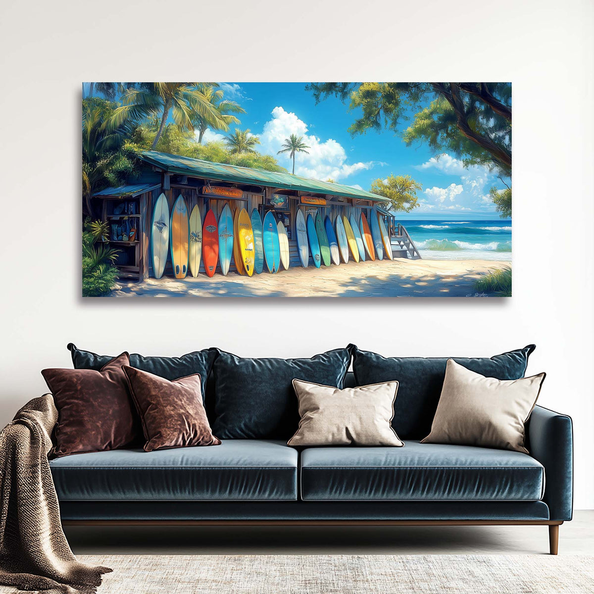 Yellow Tropical Nature Wall Art for Living Room Canvas Painting Prints Artwork Family Bedroom Office Decor